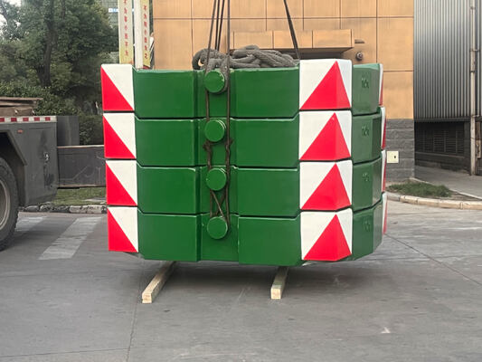 Contrepoids de grue de haute qualité OEM de 10 tonnes, finition peinture avec dimensions précises TS16949