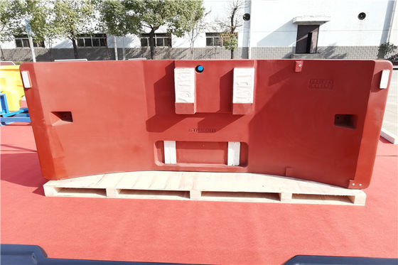 Matériel énorme de la fonte grise GG150 de contrepoids de grue mobile de moulage au sable pour l'installation d'entraînement de pile