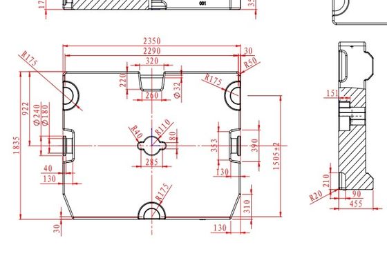 Grue 10 Ton Cast Iron Counterweight de revêtement d'amorce